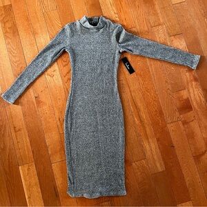 NWT Women’s Lulu’s Heather Grey Midi Sweater Dress SMALL